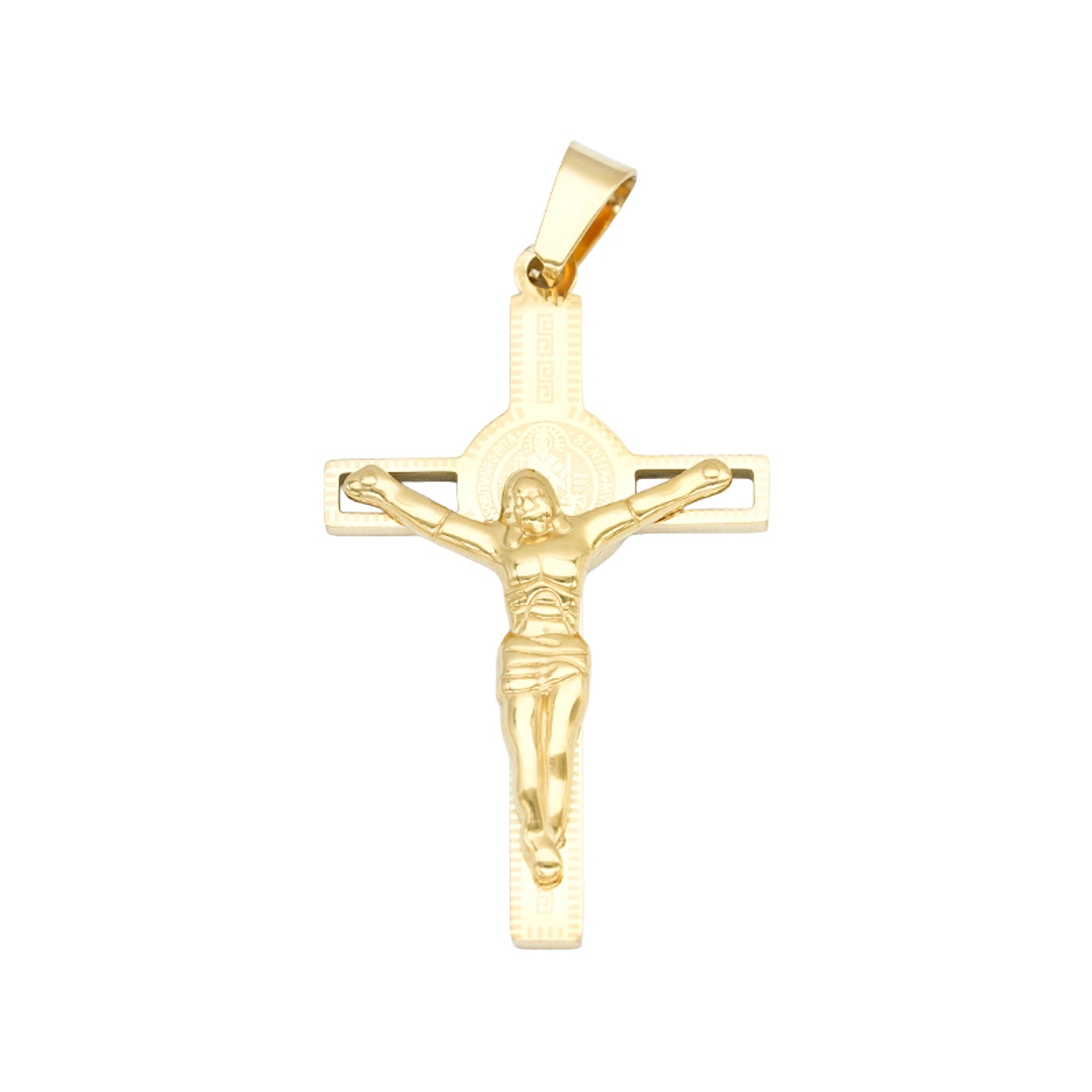 ACERO DORADO CRISTO 40*25MM 1