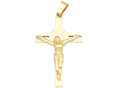 ACERO DORADO CRISTO 40*25MM