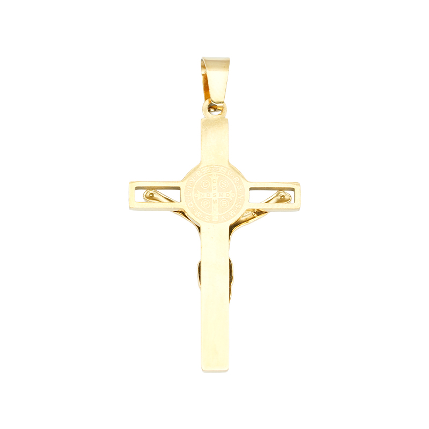 ACERO DORADO CRISTO 40*25MM 2