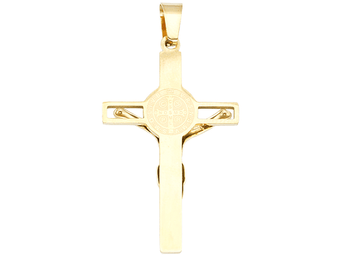 ACERO DORADO CRISTO 40*25MM