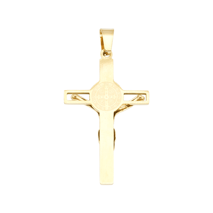 ACERO DORADO CRISTO 40*25MM 2