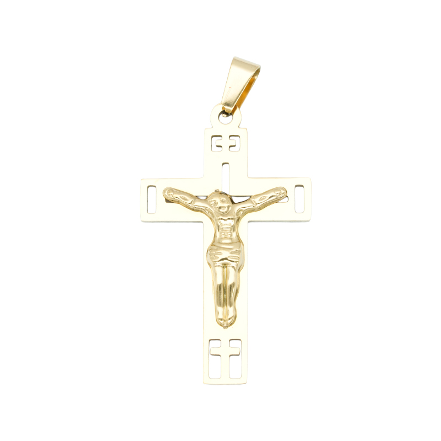 ACERO DORADO CRISTO 46*27MM 1