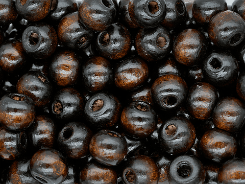 MADERA CAFE 10*9MM * 100 GRAMOS 