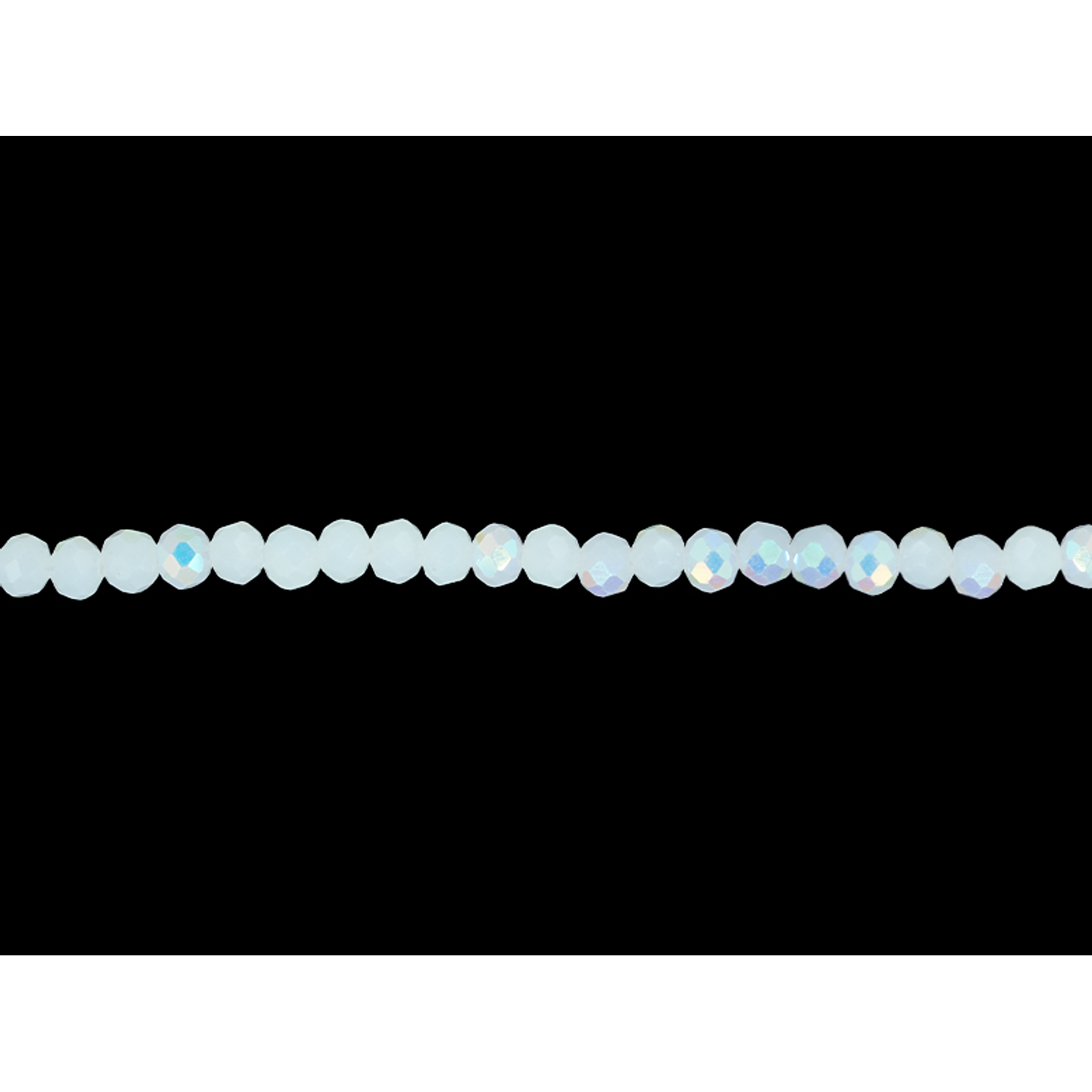 CRISTAL MURANO # 2MM BLANCO MATE AB X 198 UND APROX  1