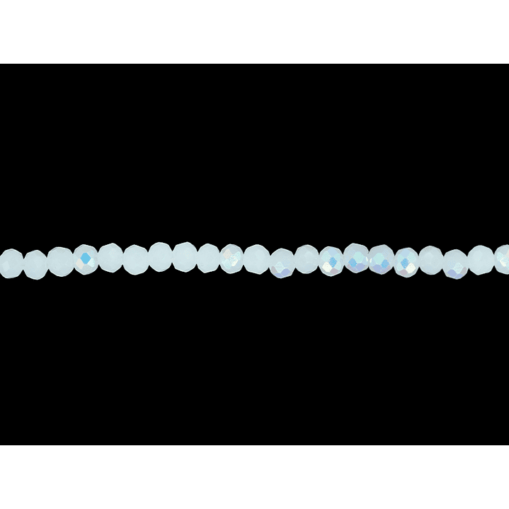 CRISTAL MURANO # 2MM BLANCO MATE AB X 198 UND APROX  1