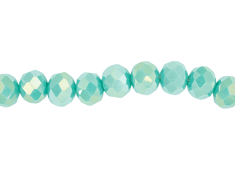 CRISTAL MURANO VERDE AZULADO MATE AB # 6MM