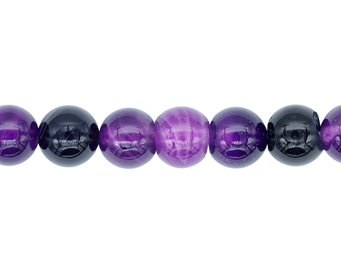 PIEDRA NATURAL LISA AGATA # 8MM MORADA