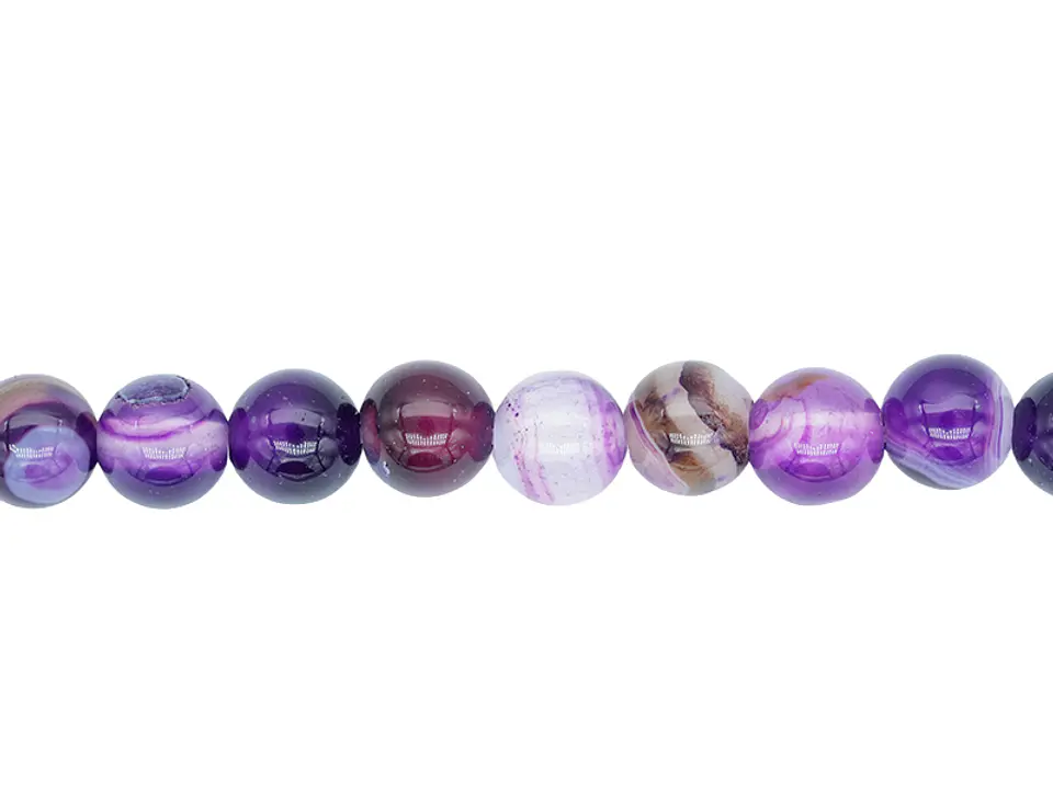 PIEDRA NATURAL LISA  # 6MM AGATA MORADA 1