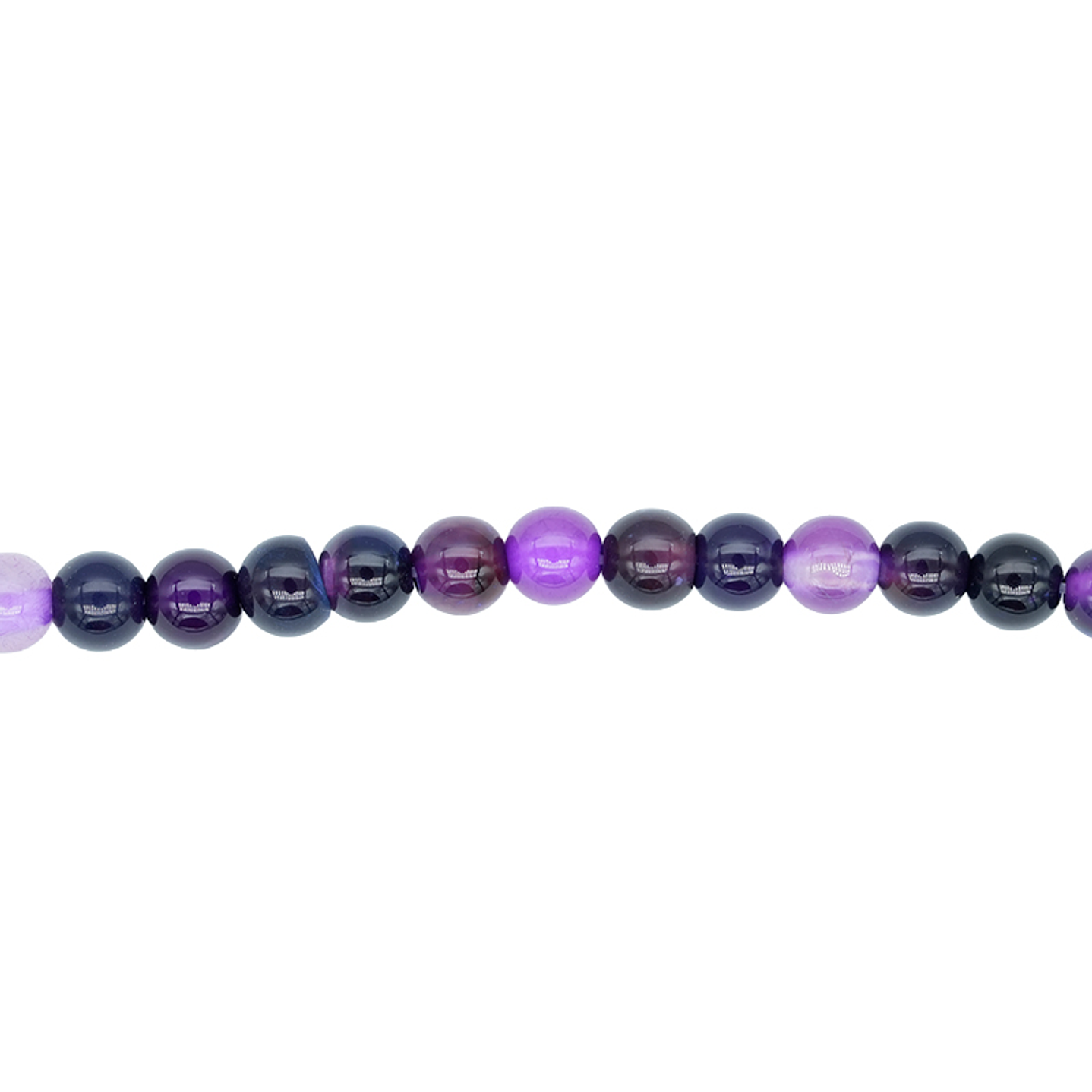 SARTA DE PIEDRA NATURAL LISA 4MM AGATA MORADA 1