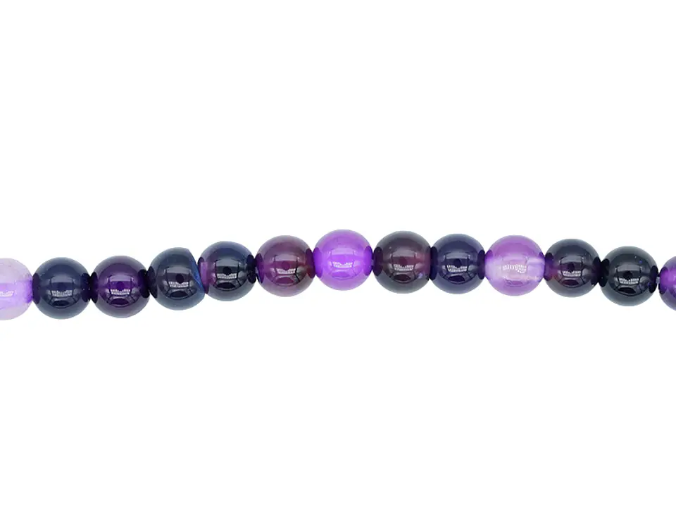 SARTA DE PIEDRA NATURAL LISA 4MM AGATA MORADA 1