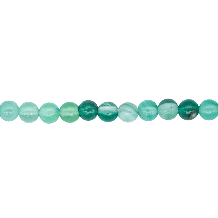 SARTA DE PIEDRA NATURAL LISA  # 4MM AGATA VERDE  1