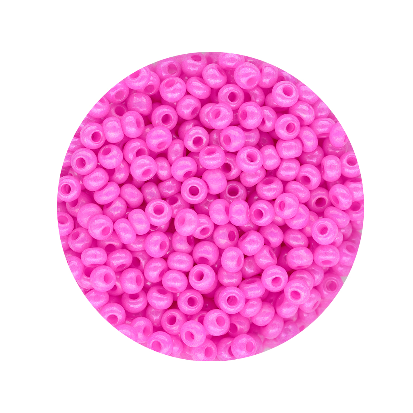 CHAQUIRA CHECA 10/0 (2MM) FUCSIA PERLADO PAQUETE X 20 GRAMOS 20 GRAMOS (2020 UND APROX) 1