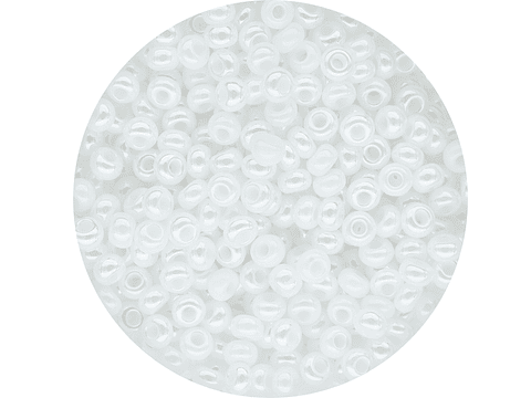 CHAQUIRA CHECA 10/0 (2MM) BLANCO PERLADO X 20 GRAMOS (2020 UND APROX)