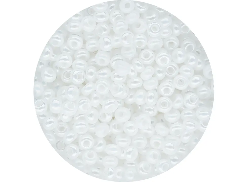 CHAQUIRA CHECA 10/0 (2MM) BLANCO PERLADO X 20 GRAMOS (2020 UND APROX) 1