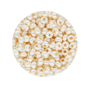 CHAQUIRA CHECA 8/0 (3MM) BEIS OSCURO PERLADO X 20 GRAMOS (792 UND APROX)