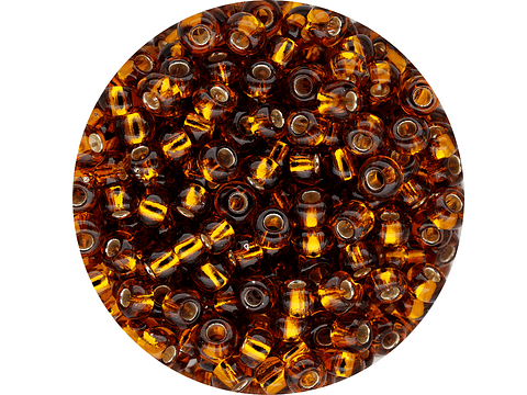 CHAQUIRA CHECA 8/0 (3MM) OCRE BRILLANTE X 20 GRAMOS (792 UND APROX)