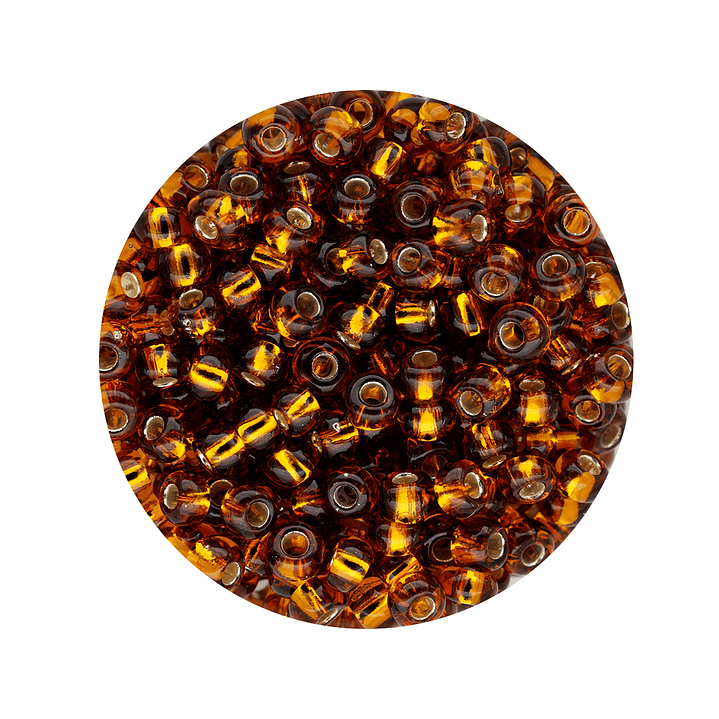 CHAQUIRA CHECA 8/0 (3MM) OCRE BRILLANTE X 20 GRAMOS (792 UND APROX) 1