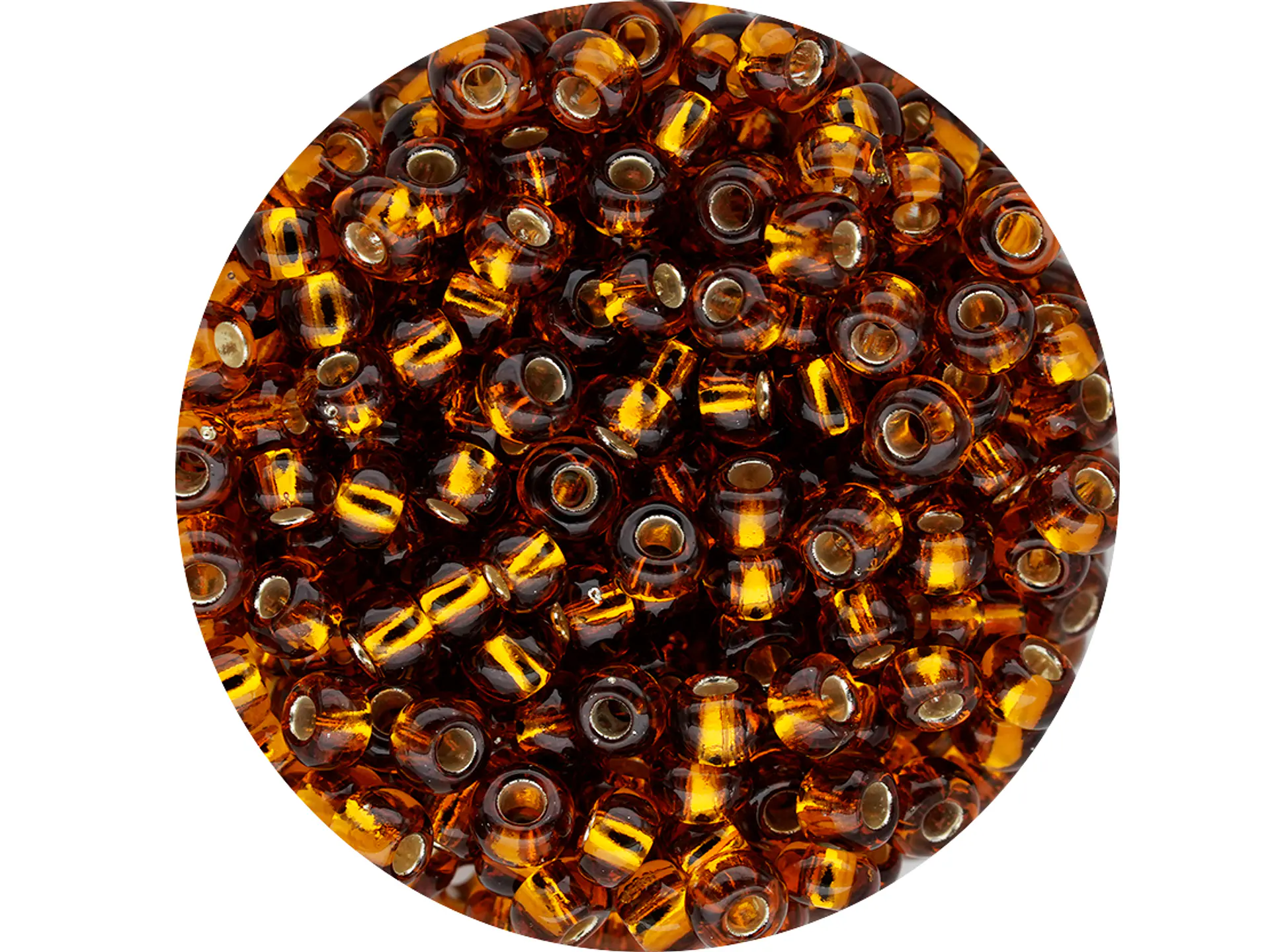 CHAQUIRA CHECA 8/0 (3MM) OCRE BRILLANTE X 20 GRAMOS (792 UND APROX) 1