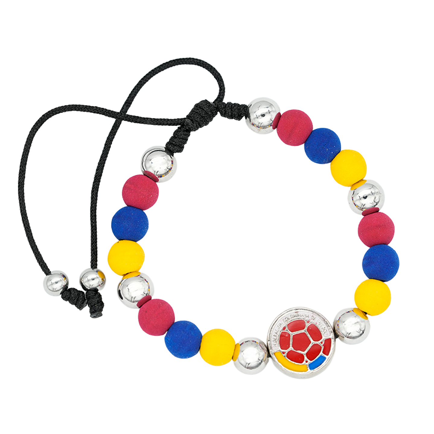 PULSERA COLOMBIA PLATEADA NEOPRENO FEDERACION COLOMBIA 1