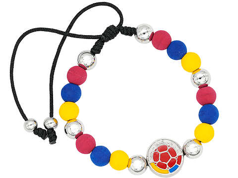 PULSERA COLOMBIA PLATEADA NEOPRENO FEDERACION COLOMBIA