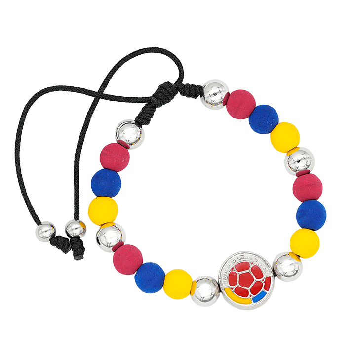 PULSERA COLOMBIA PLATEADA NEOPRENO FEDERACION COLOMBIA 1