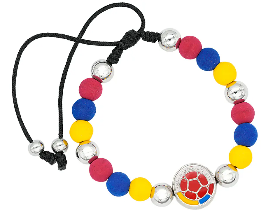 PULSERA COLOMBIA PLATEADA NEOPRENO FEDERACION COLOMBIA 1