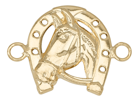 ORO LAMINADO 18K SEPARADOR HERRADURA/CABALLO 24MM