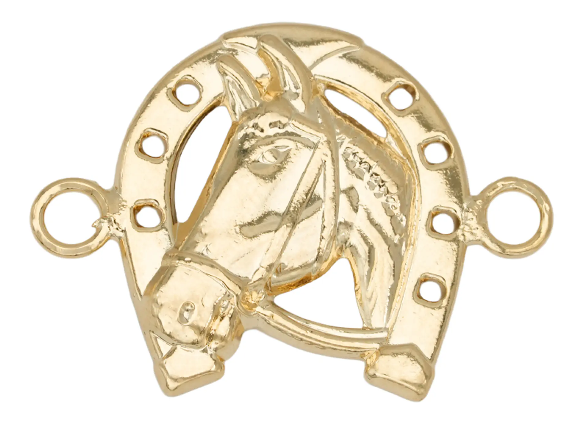 ORO LAMINADO 18K SEPARADOR HERRADURA/CABALLO 24MM 1