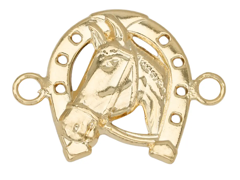 ORO LAMINADO 18K SEPARADOR HERRADURA/CABALLO 24MM 1