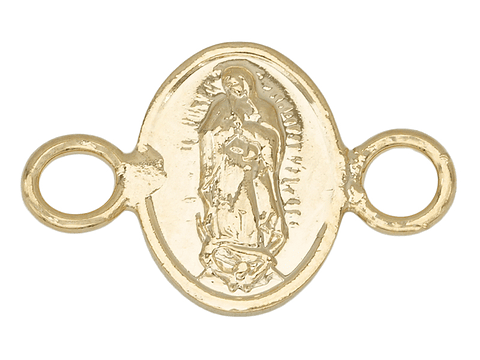ORO LAMINADO 18K SEPARADOR GUADALUPE RELIEVE 15MM