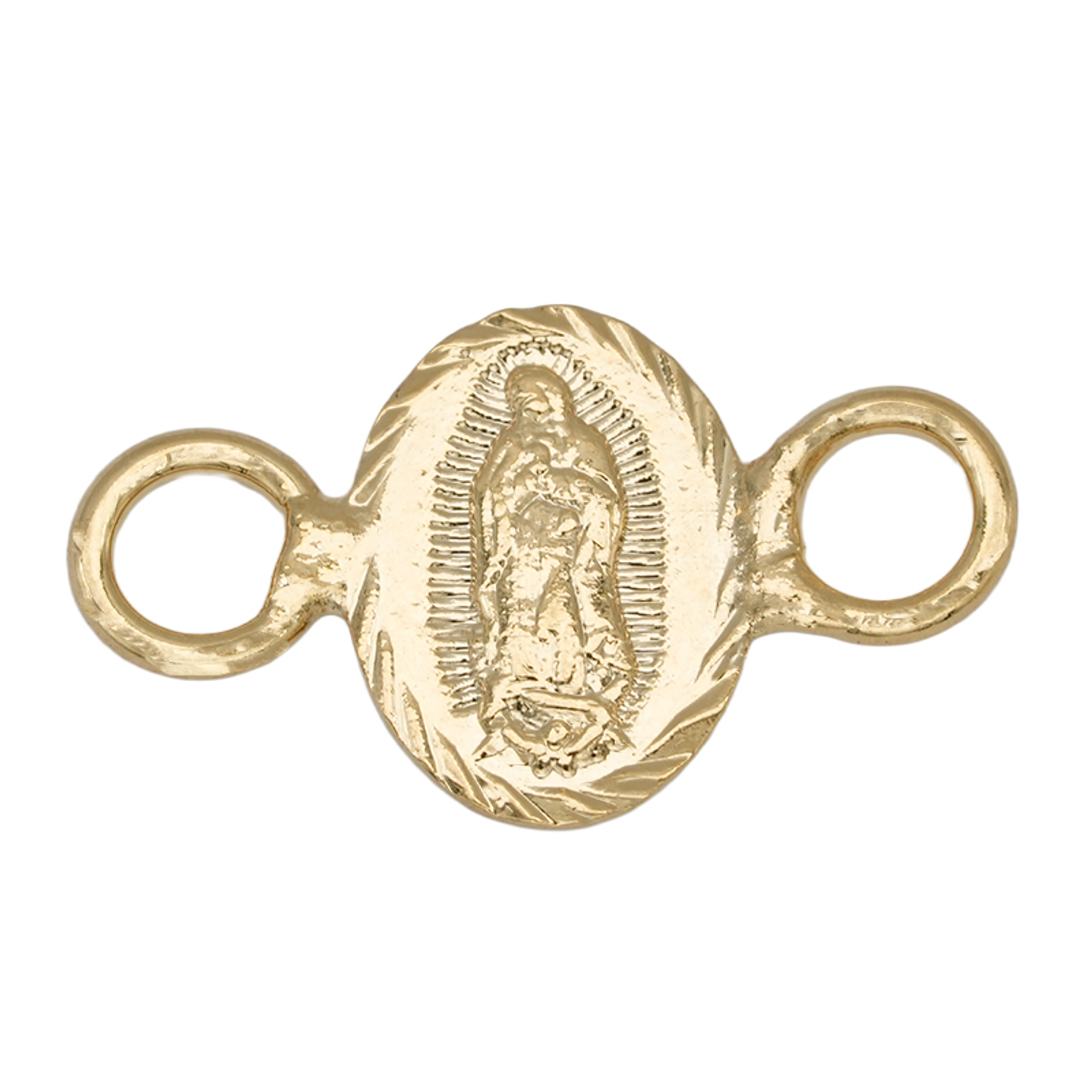 ORO LAMINADO 18K SEPARADOR GUADALUPE BORDE DIAMANTADO 14MM 1