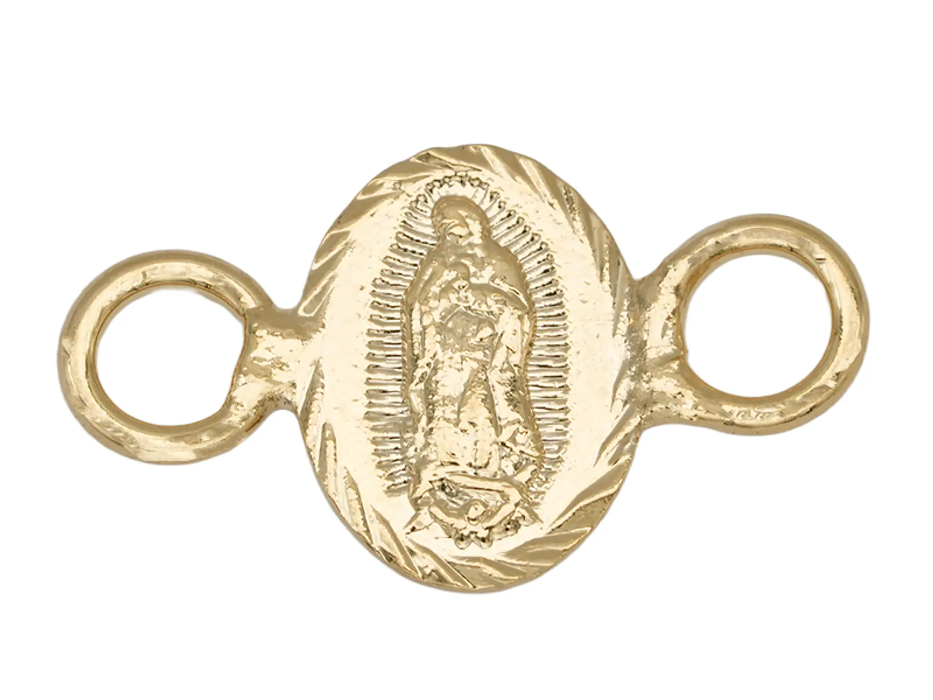 ORO LAMINADO 18K SEPARADOR GUADALUPE BORDE DIAMANTADO 14MM 1