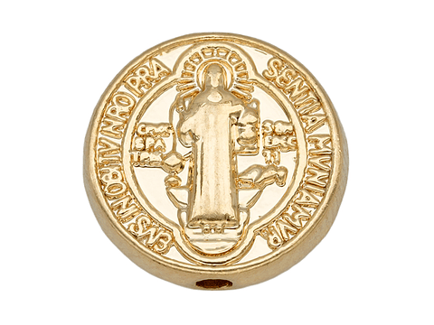 ORO LAMINADO 18K SEPARADOR PASANTE SAN BENITO 10MM