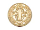 ORO LAMINADO 18K SEPARADOR PASANTE SAN BENITO 10MM - Miniatura 1