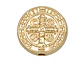 ORO LAMINADO 18K SEPARADOR PASANTE SAN BENITO 10MM - Miniatura 2