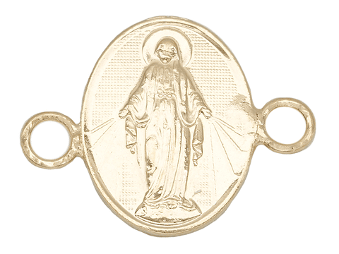 ORO LAMINADO 18K SEPARADOR MILAGROSA REMARCADA 19MM