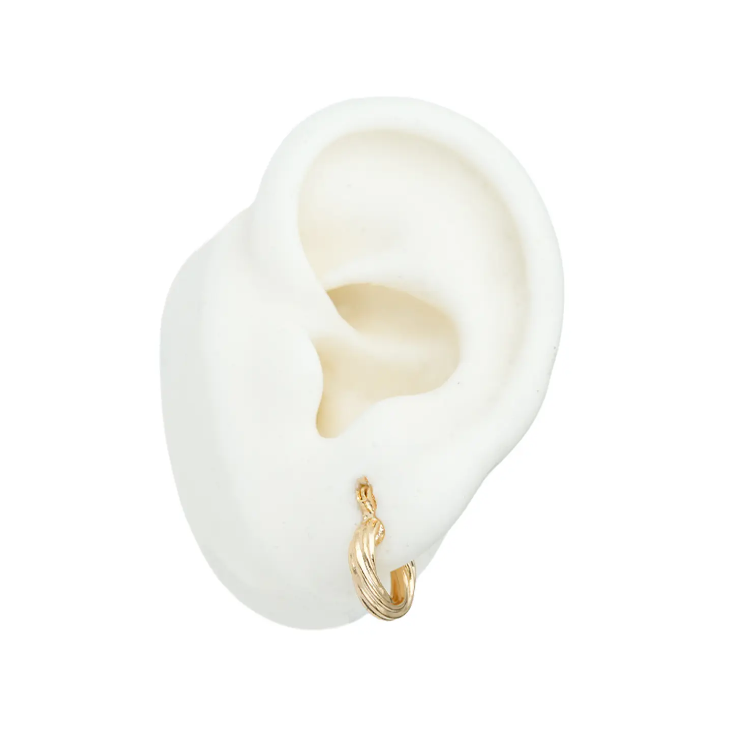 ORO LAMINADO 18K CANDONGA TUBO TRENSADO 12*15MM 2