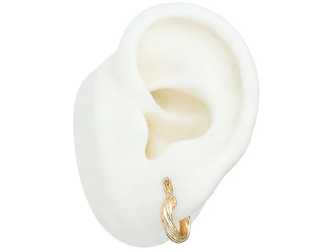 ORO LAMINADO 18K CANDONGA TUBO TRENSADO 12*15MM