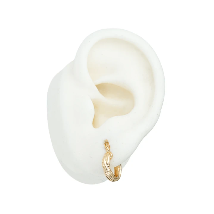 ORO LAMINADO 18K CANDONGA TUBO TRENSADO 12*15MM 2