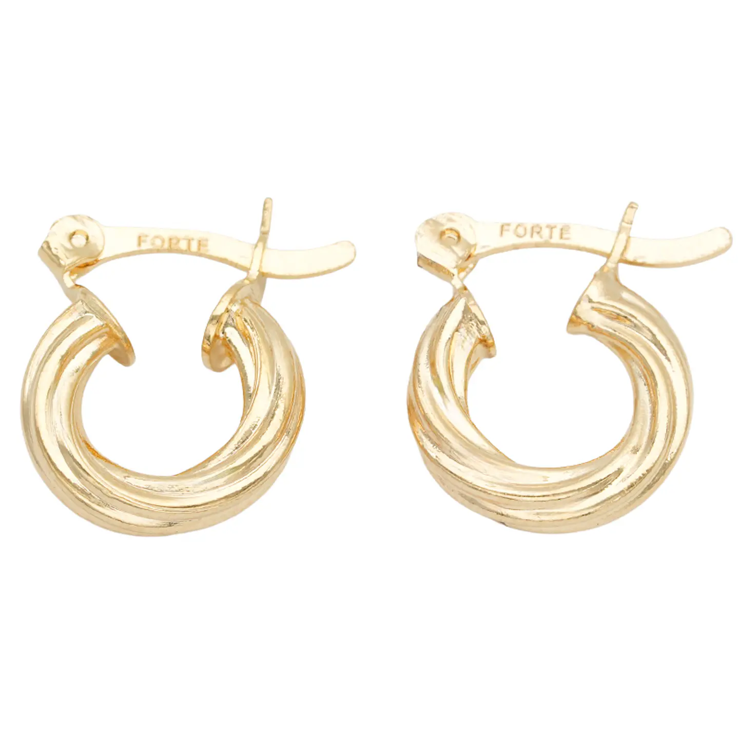 ORO LAMINADO 18K CANDONGA TUBO TRENSADO 12*15MM 1