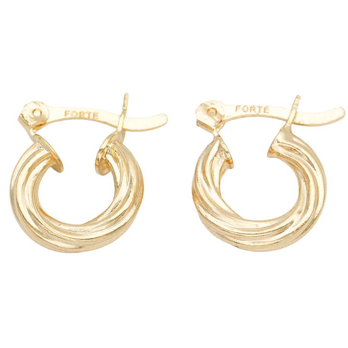 ORO LAMINADO 18K CANDONGA TUBO TRENSADO 12*15MM 1