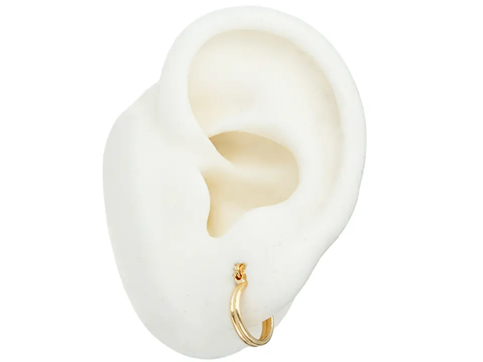 ORO LAMINADO 18K CANDONGA HILO DOBLE 12*14MM 2