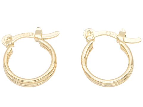 ORO LAMINADO 18K CANDONGA HILO DOBLE 12*14MM