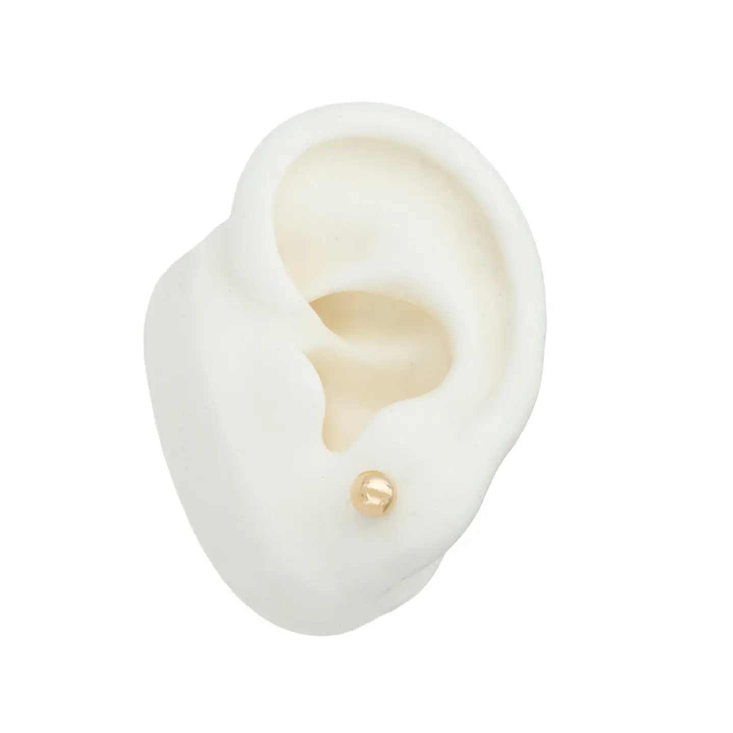 ORO LAMINADO 18K TOPO BALIN LISO 6MM 2