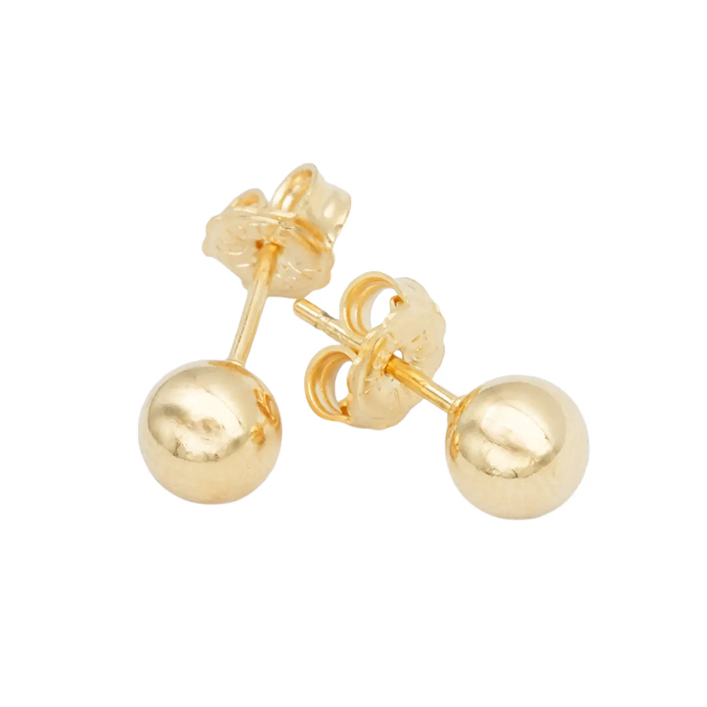 ORO LAMINADO 18K TOPO BALIN LISO 6MM 1