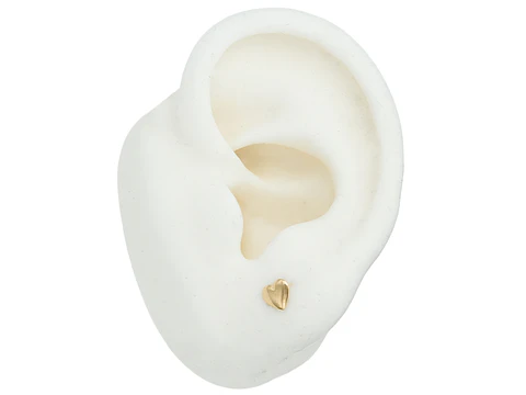 ORO LAMINADO 18K TOPO MINI LAMINA CORAZON ALMA PLATA