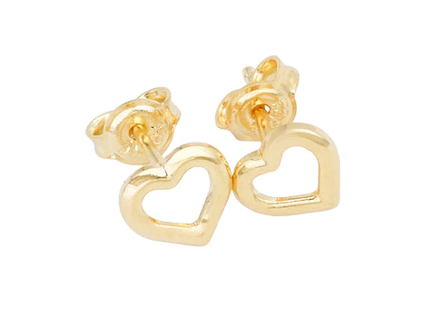 ORO LAMINADO 18K TOPO CORAZON SILUETA LISO 6