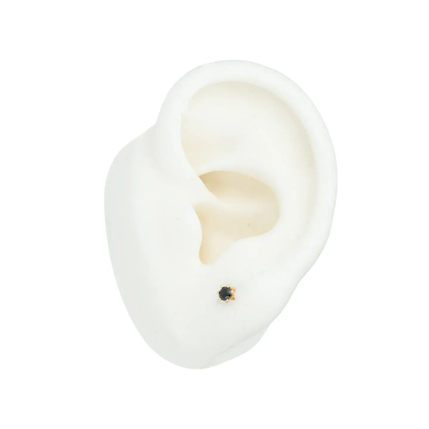 ORO LAMINADO 18K TOPO CHISPA NEGRO 3MM 2