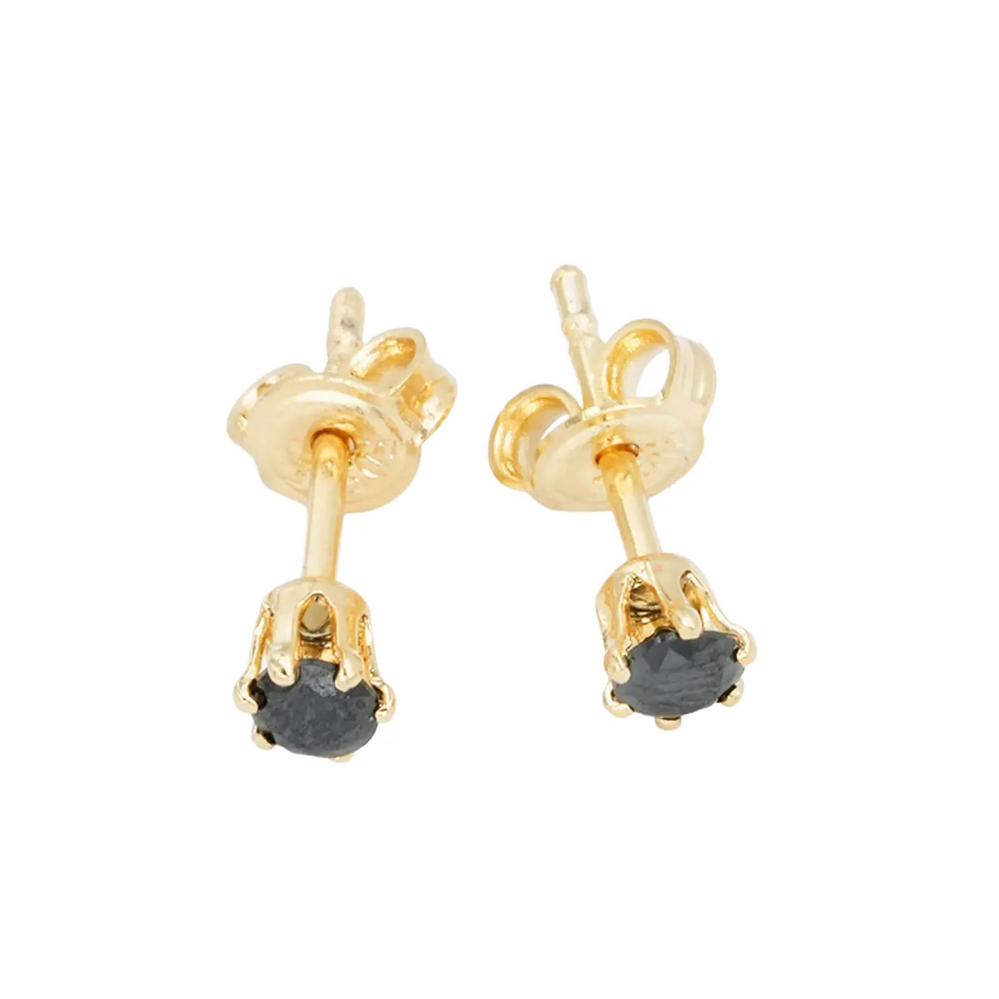 ORO LAMINADO 18K TOPO CHISPA NEGRO 3MM 1