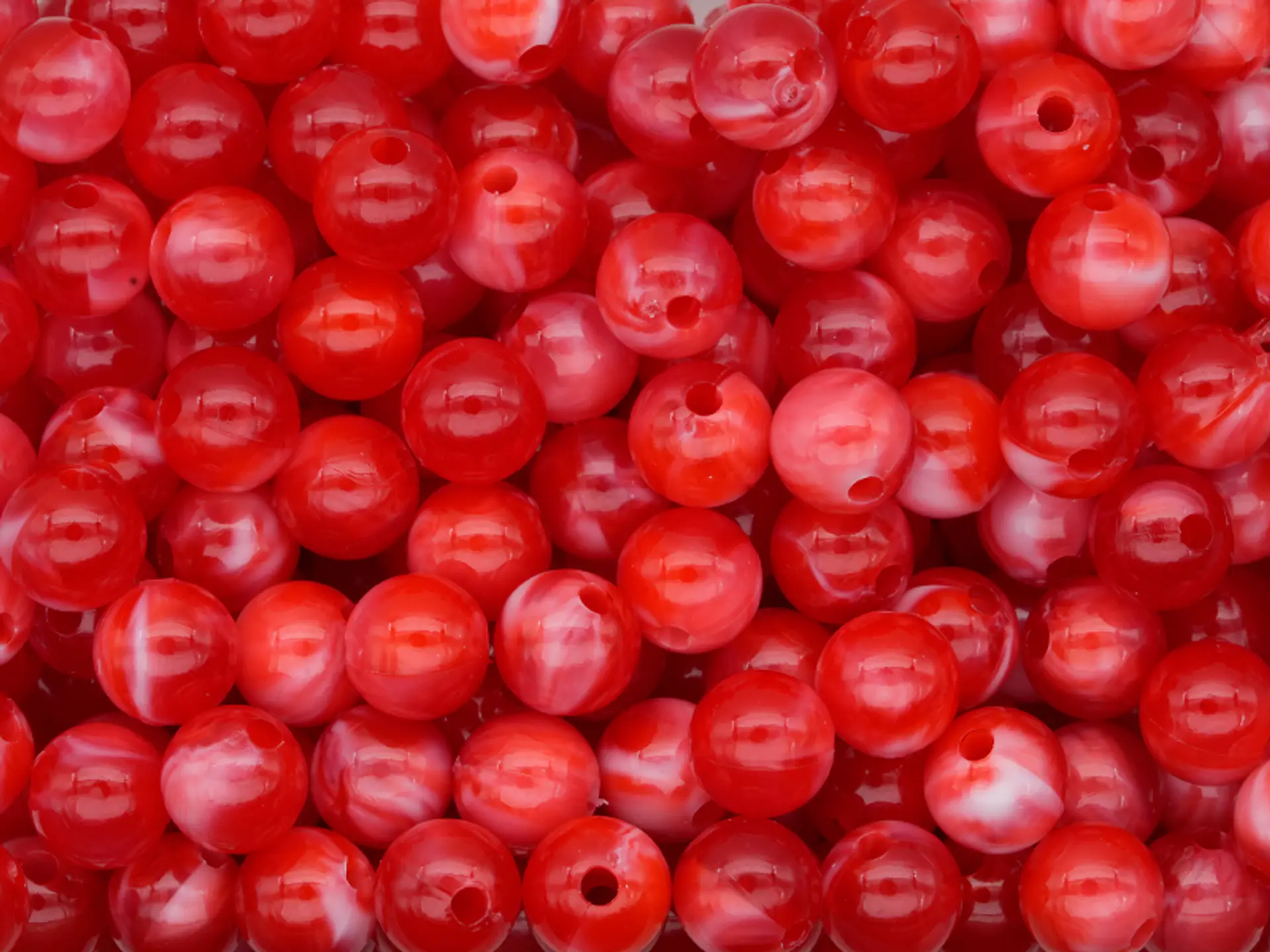 ACRILICO AGATA ROJO IMITACION # 8MM POR 50 GRAMOS (200 UNIDADES APROXIMADAMENTE) 1